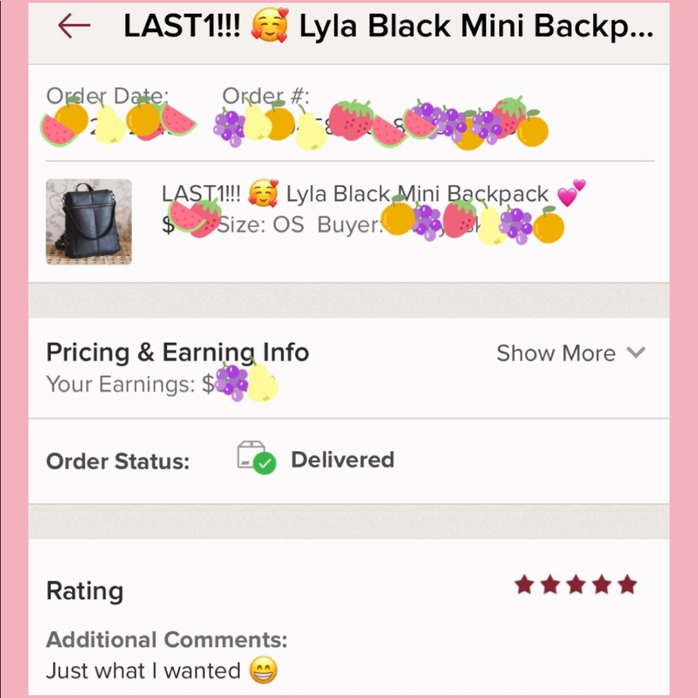 RESTOCKED💕Lyla Black Mini Backpack 💕 - Picture 7 of 7